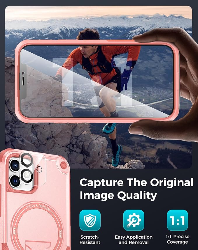 Goton for iPhone 12 Case with Privacy Tempered Glass Screen Protector & Camera - Image 7