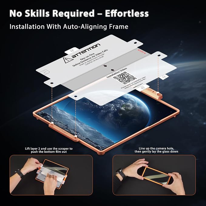 9 Pack for Samsung Galaxy Z Fold 7 Screen Protector, 3 Pac Inside Soft Film + 3 - Image 2