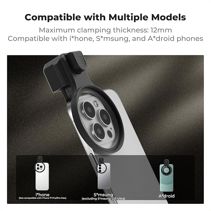 K&F CONCEPT 58mm Press-on Phone Lens Filter Adapter, Compatible - Image 5