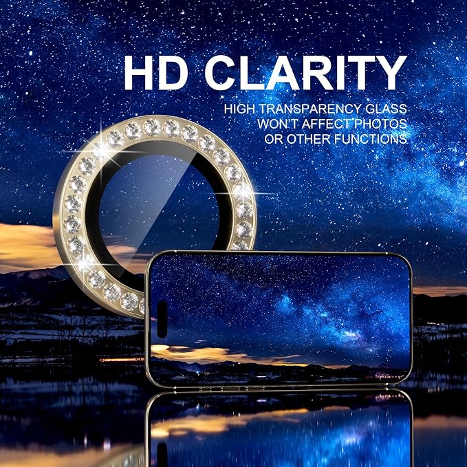 Choiche Compatible for iPhone 17 Air Camera Lens Protector Bling, 9H Tempered - Image 6