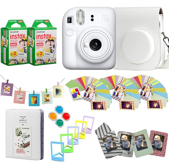 Fujifilm Instax Mini 12 Instant Camera + Pro Design Accessory Bundle by FUJIFILM