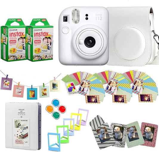 Fujifilm Instax Mini 12 Instant Camera + Pro Design Accessory Bundle by FUJIFILM