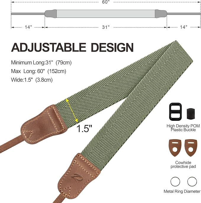 Padwa Lifestyle Light Green Camera Strap - Image 6