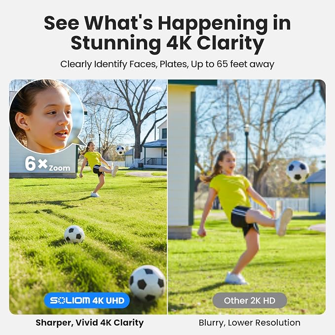 SOLIOM- True 4K HD Security Cameras Outdoor Wireless, Add-On Camera, Solar - Image 3