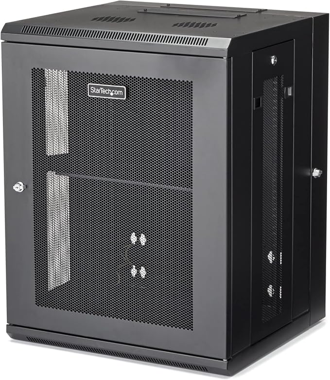 StarTech 4-Post 15U Wall Mount Network Cabinet w/ 1U Shelf, Ships Fully by StarTech