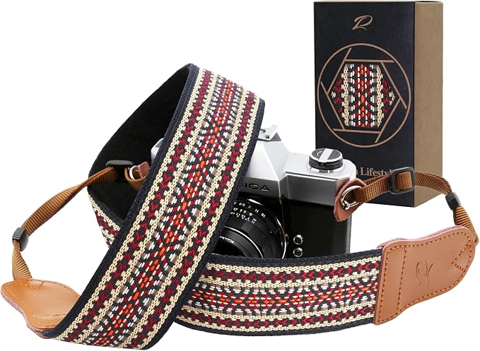Padwa Lifestyle Speed Red Embroidered Camera Strap by PadwaLifestyleCameraStrap