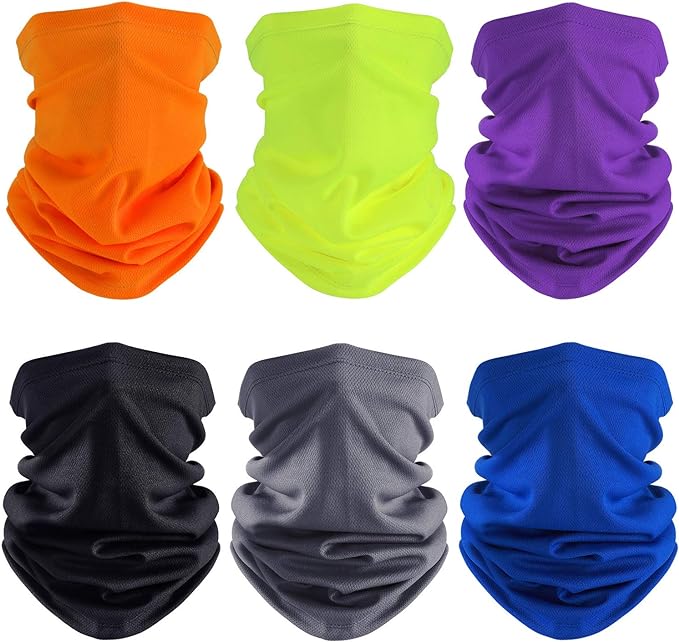 Geyoga 6 Pieces Summer UV Protection Cooling Neck Gaiter Face Clothing Neck by Geyoga