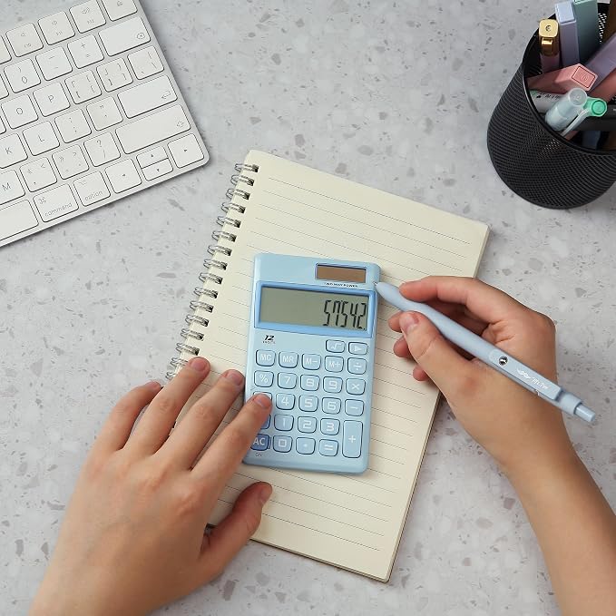 Mr. Pen- Standard Function Calculator, 12 Digits, Small Light Blue Solar Pocket - Image 7
