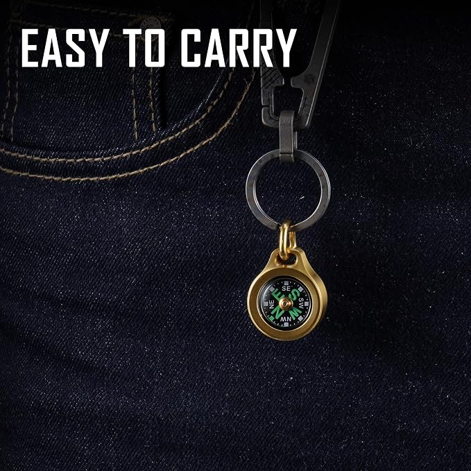 MecArmy Mini Titanium/Brass Compass, Waterproof IPX5 Pocket Compass - Image 5