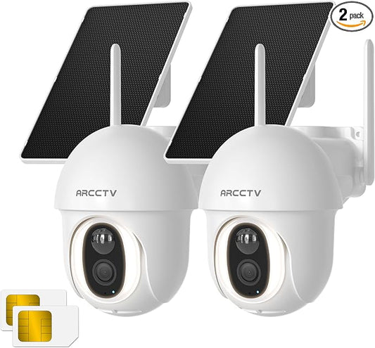 ARCCTV 4G LTE Cellular Security Camera Outdoor, Wireless Solar Powered by ARCCTVSecurity