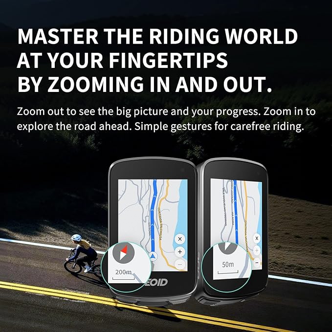 GEOID CC700 Pro 2.8" Color Touchscreen GPS Bike/Cycling Computer, Map Navigation - Image 3