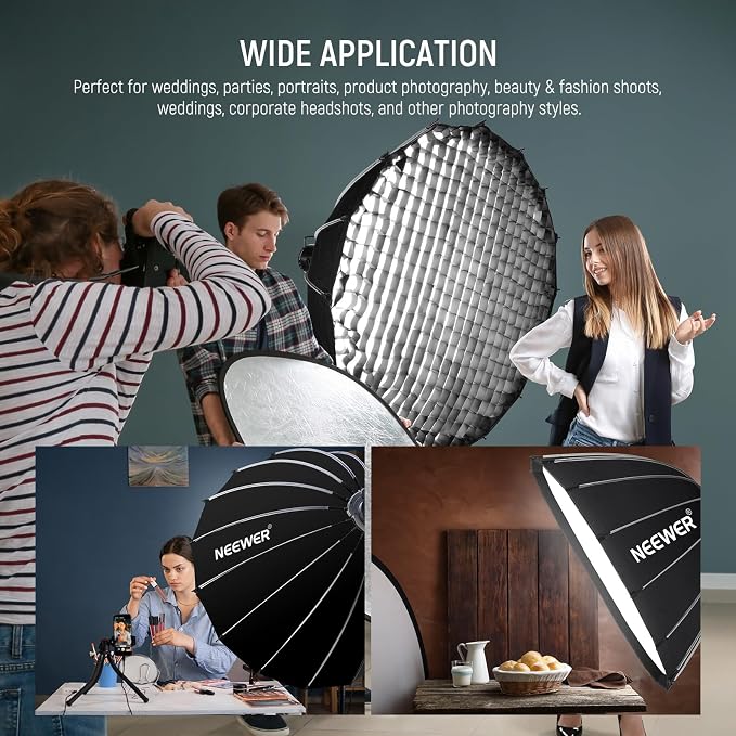 NEEWER Parabolic Softbox Kit, 47.2" Bowens Mount Soft Box - Image 8