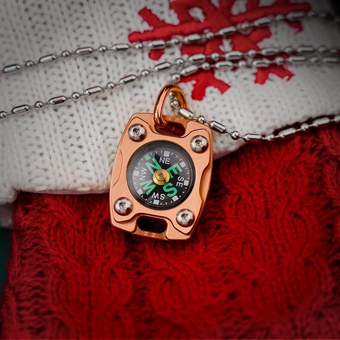 MecArmy Mini Titanium/Brass Compass, Waterproof IPX5 Pocket Compass - Image 5
