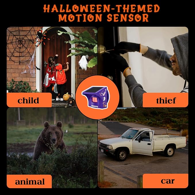 eMACROS 1/2 Mile Range Solar Driveway Alarm, Halloween Decorations Motion - Image 6