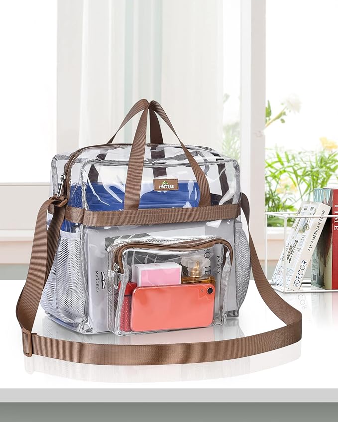 MAY TREE Clear Vinyl Tote Bag, Suitable - Image 6