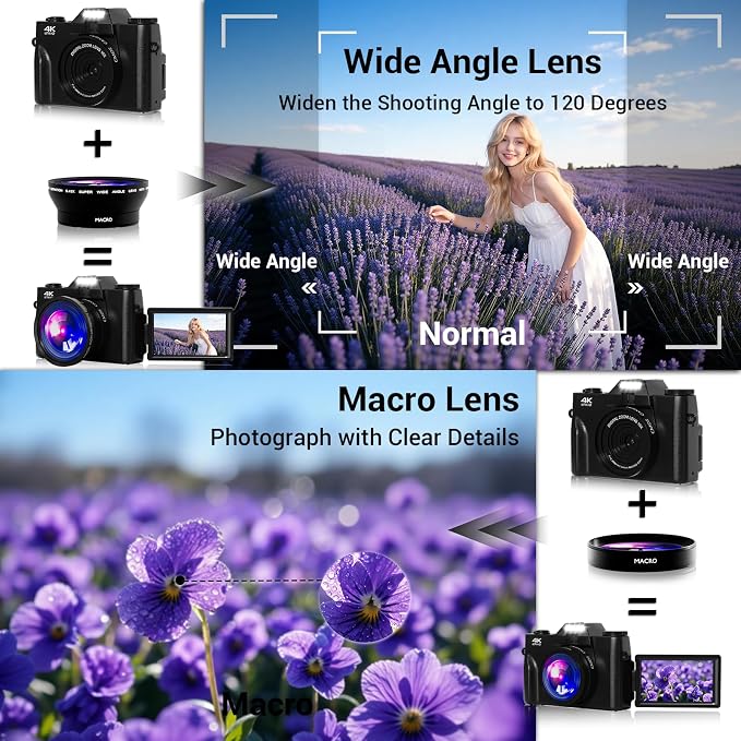 Camera Digital, 75MP WiFi 4K Vlogging Video Camera - Image 6