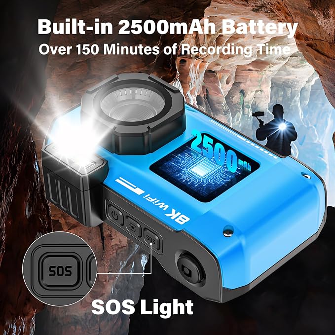 8K Underwater Camera, WiFi 33FT 70MP Waterproof Camera - Image 5