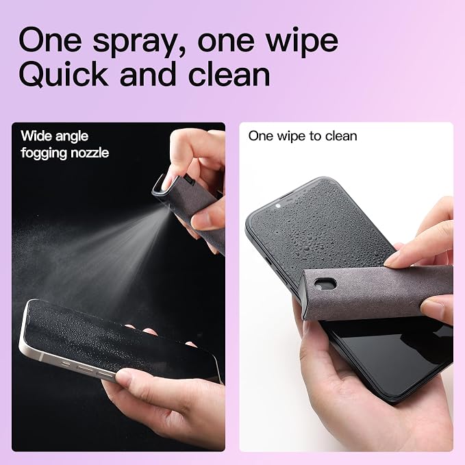 CUIUD Screen Cleaner Kit 3 Pcs, Two in One Screen Cleaner Spray and Wipe - Image 4