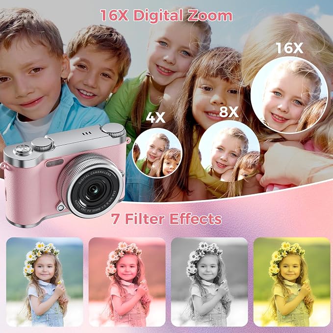 Upgrade Kids Selfie Camera, HD Digital Video Cameras - Image 4