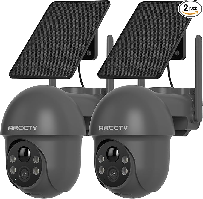 ARCCTV Security Cameras Wireless Outdoor Solar, 4MP 360° View Battery Powered by ARCCTVSecurity