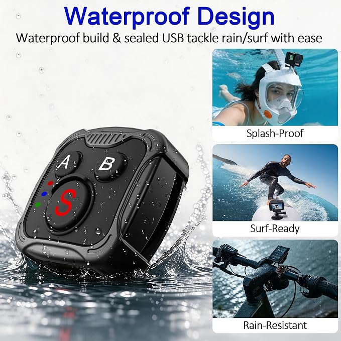 Bluetooth Remote Control for GoPro Hero 13/12/11/10/9/MAX, Insta360 - Image 2