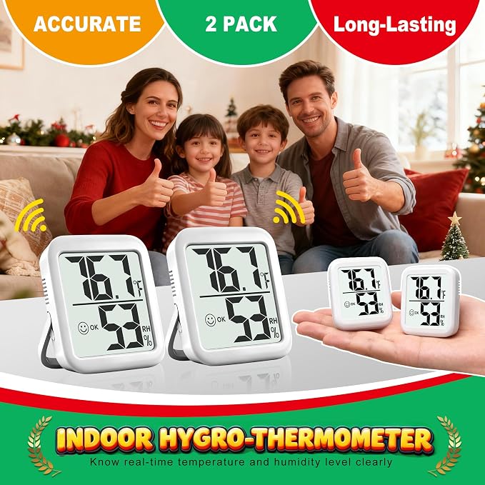 Antonki 2 Pack Room Thermometer - Image 8