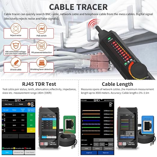 Multifunction Network Caber Tester, UTP Ethernet Cable Tester, Cable Tracer - Image 4