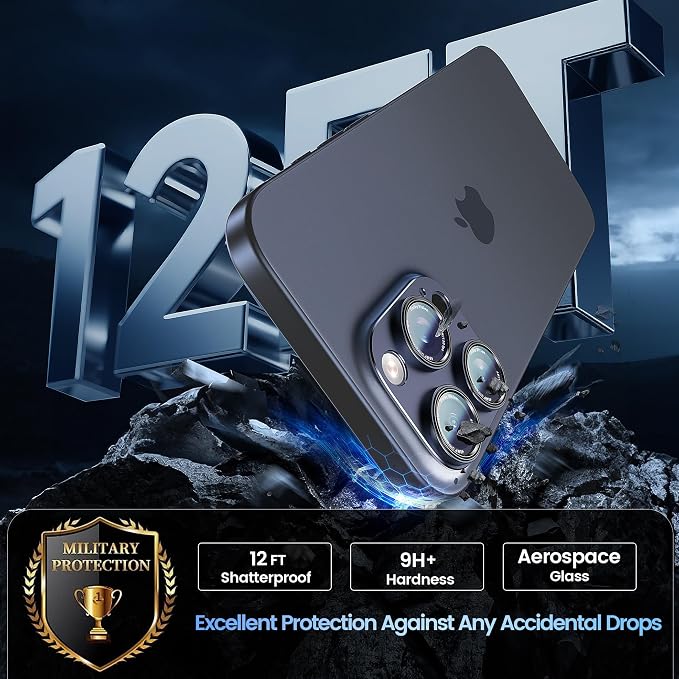 CACOE Camera Lens Protector for iPhone 15 Pro/15 Pro Max - Image 5