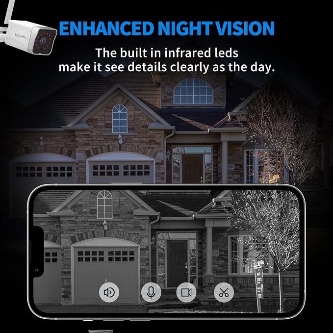 Septekon 4 Pack Outdoor Security Camera 2K，WiFi Cameras - Image 4