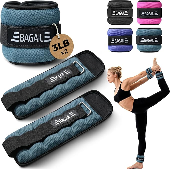 BAGAIL Ankle Wrist Weights for Women & Men, One Pair of 1/2/4/6/8/10 LBS by BAGAIL