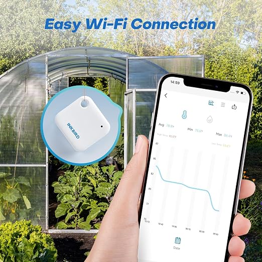 Smart Wi-Fi Temperature and Humidity Sensor, Inkbird Indoor White Hygrometer - Image 7