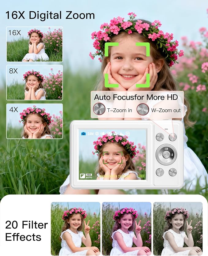 Digital Camera, FHD 1080P Point and Shoot Camera - Image 5
