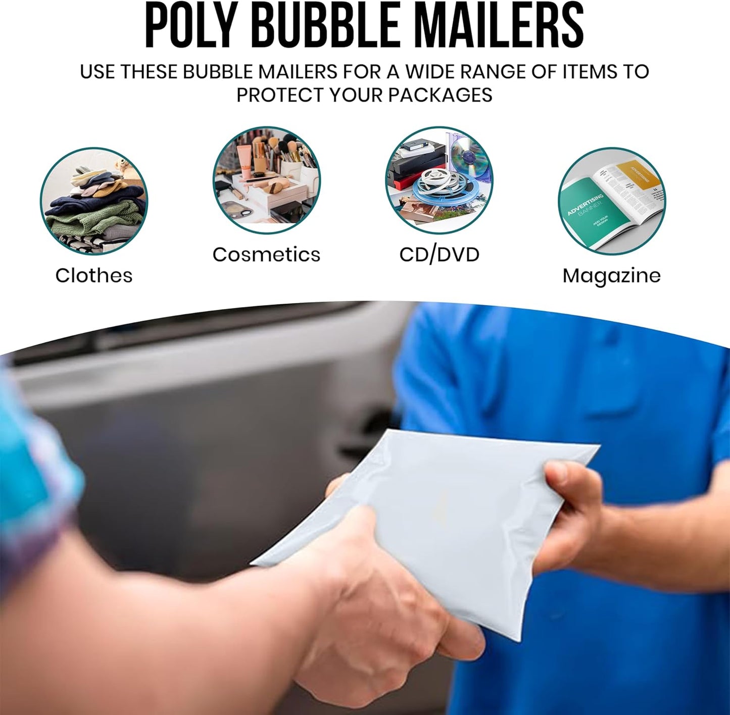 Levex - #4 9.5" x 14.5" [100 Pack] Poly Bubble Mailers, Padded Envelope Mailers, Packing Envelope & Mailing Bags for Shipping