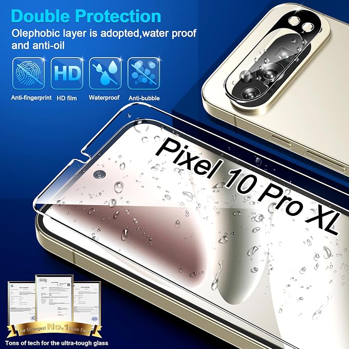 letosan 3 Pack for Google Pixel 10 Pro XL Screen Protector Tempered Glass + 3 - Image 5