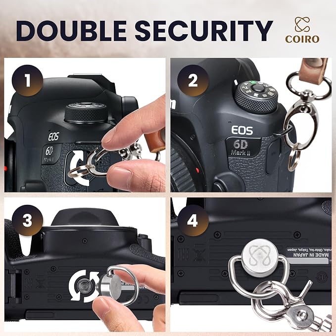 C Coiro Dual Camera Harness Shoulder Leather Camera Strap - Image 4