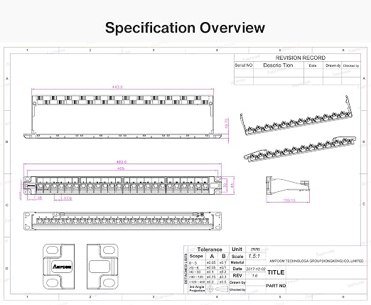 AMPCOM 24 Ports 1U Blank Keystone Patch Panel, 19 inch Rack or Wall Mount - Image 8