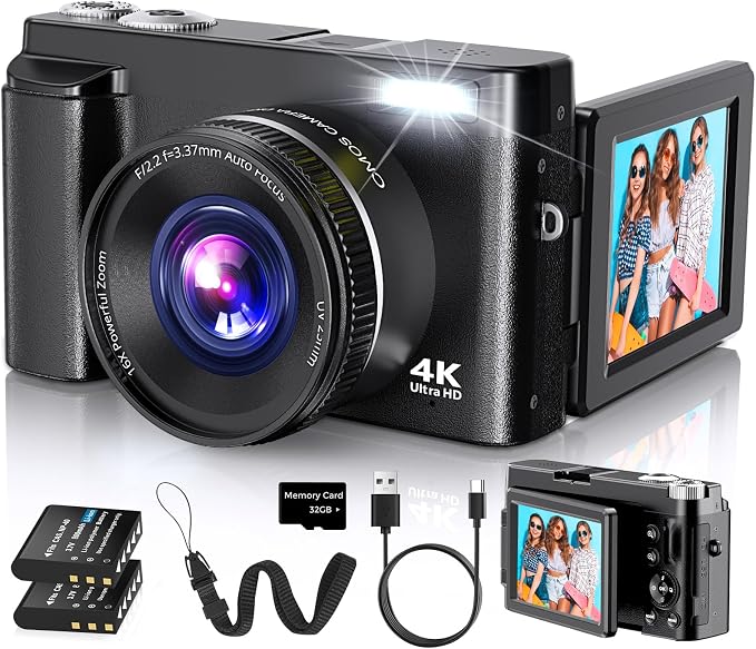 Duluvulu 4K Digital Camera for Photography Autofocus, 2026 Latest 48MP Vlogging by Duluvulu