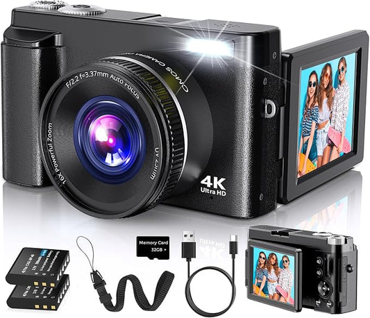 Duluvulu 4K Digital Camera for Photography Autofocus, 2026 Latest 48MP Vlogging by Duluvulu