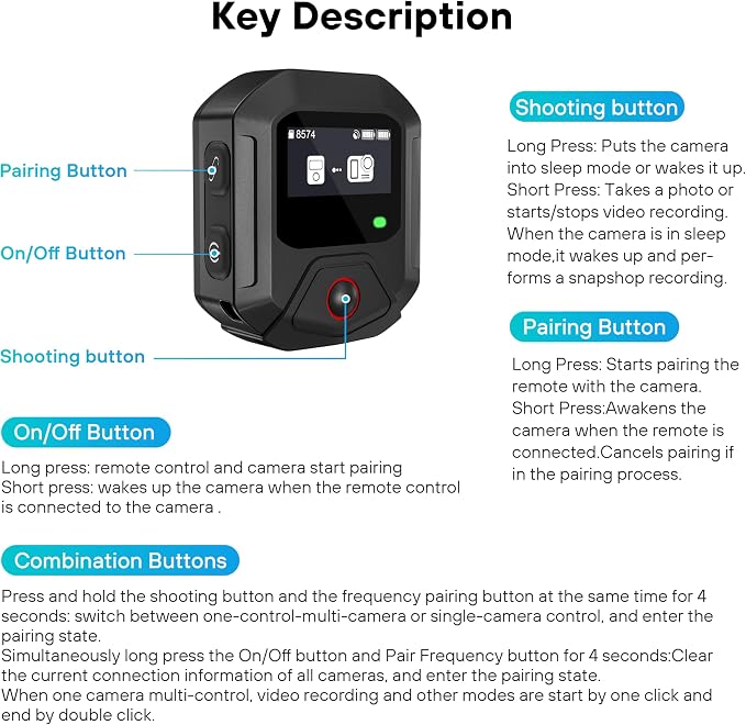 GPS Remote Control for DJI Osmo Action 6/Action 5 Pro/Action 4, GPS Wireless - Image 7