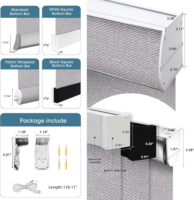 SmartWings Motorized 100% Blackout Shades Blinds, Custom Size, Cordless Window - Image 6