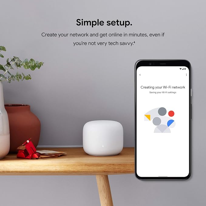 Google Nest Wifi Router AC2200 Mesh System 1-Pack Covers Up to 2200 Sq Ft - Image 5