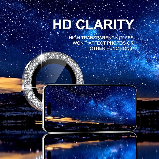 Choiche Compatible for iPhone 17 Camera Lens Protector Bling, 9H Tempered Glass - Image 5