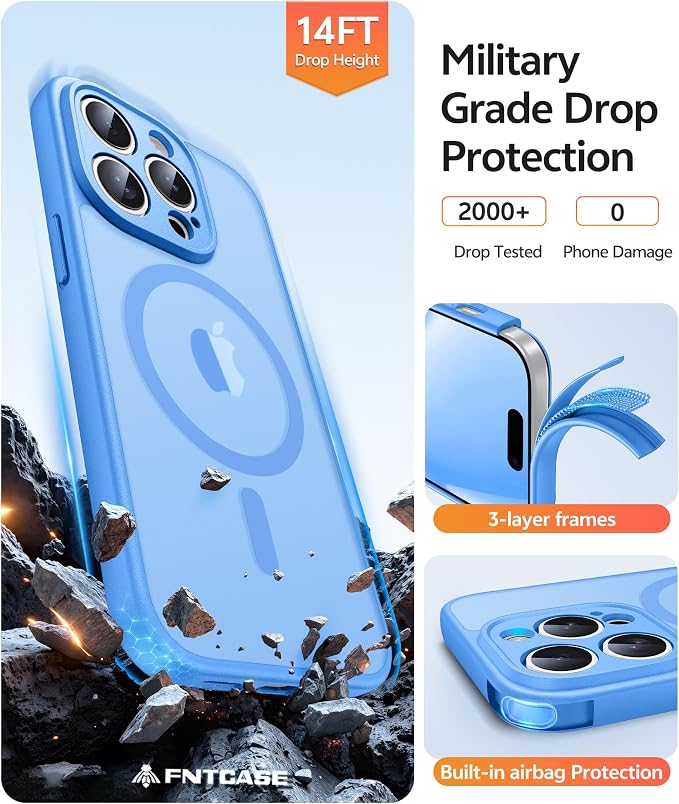 FNTCASE for iPhone 14 Pro Case: Translucent Matte Cases - Image 5