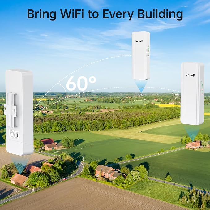 UeeVii Dual-Band Wireless Bridge Router Kit | 2.4G 5.8G WiFi Bridge | 5KM Point - Image 5
