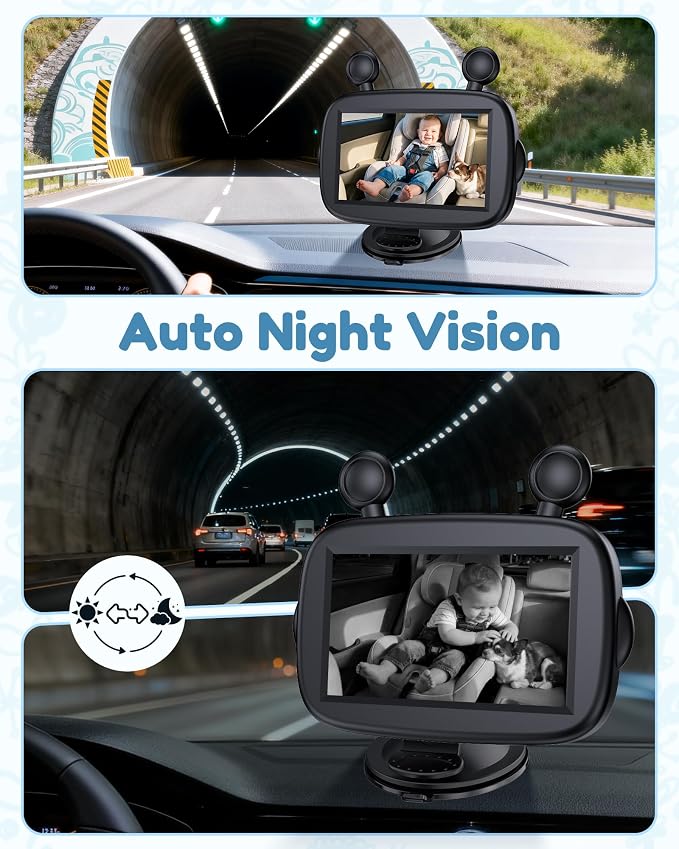 HD 1080P Day & Night Vision Car Seat Camera - Image 3
