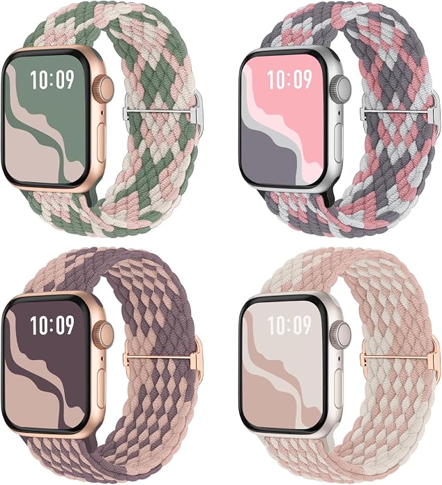 4 Pack Braided Stretchy Bands Compatible by Suitisbest