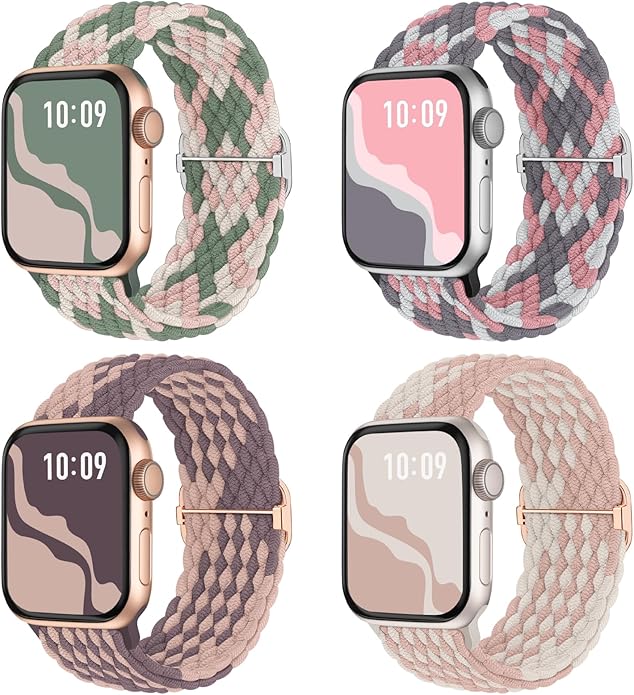4 Pack Braided Stretchy Bands Compatible by Suitisbest