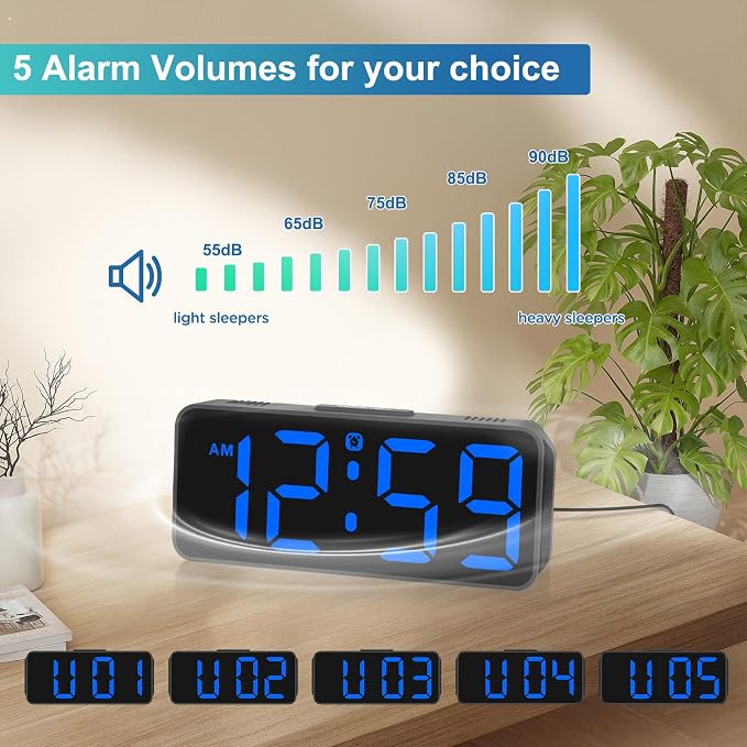 Peakeep Small Digital Alarm Clock Plug in - Image 3