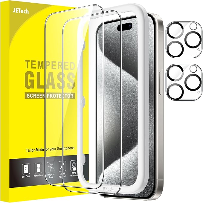 JETech Screen Protector for iPhone 15 Pro 6.1-Inch by JETech