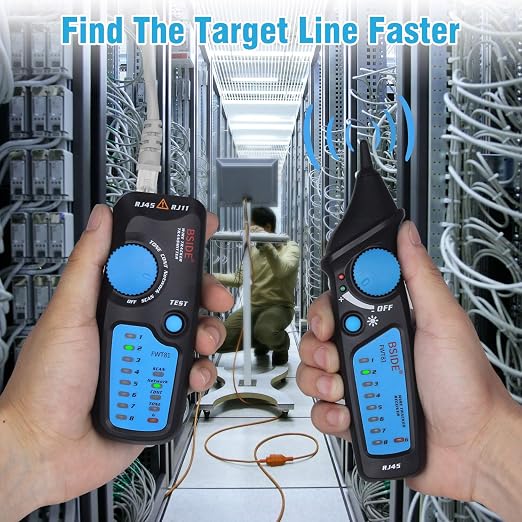 BSIDE Wire Tracker RJ45 RJ11 Network Cable Tester, Dual knob - Image 4